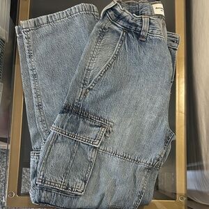 Abercrombie Kids Denim Cargo Jeans